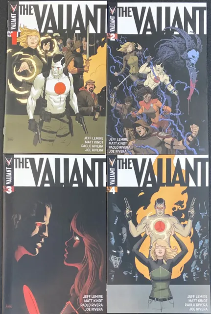 THE VALIANT #1-4 Comic Book FULL LOT BLOODSHOT ETERNAL WARRIOR GEOMANCER LEMIRE