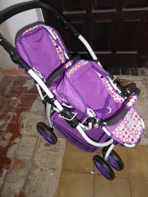 Doll's 2 seater Ella tandem stroller double buggy