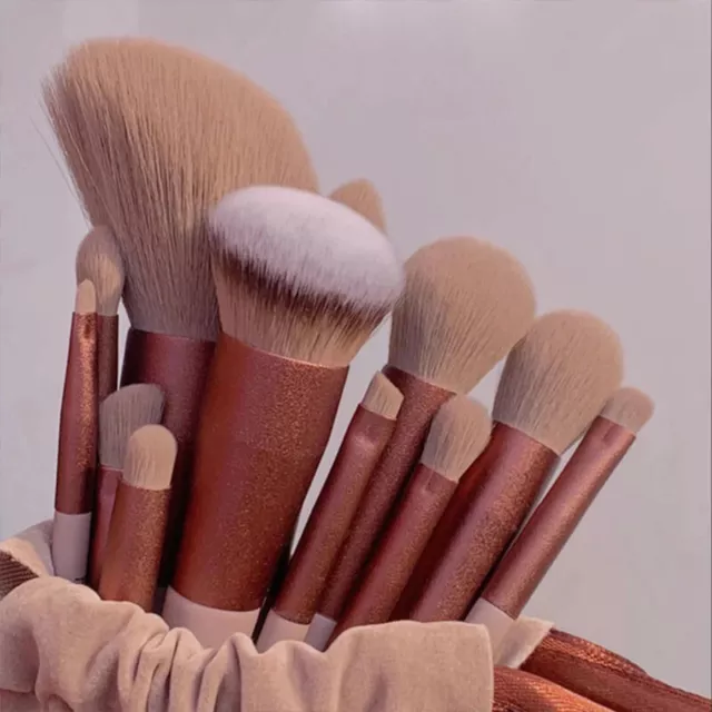 13PCS Professional Make up Brushes Set Contour Eyeshadow Cosmetic Tool + Bag
