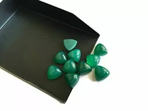 GREAT 3X3 mm TO 20X20 mm Natural GREEN ONYX TRILLION Cabochon loose Gemstone