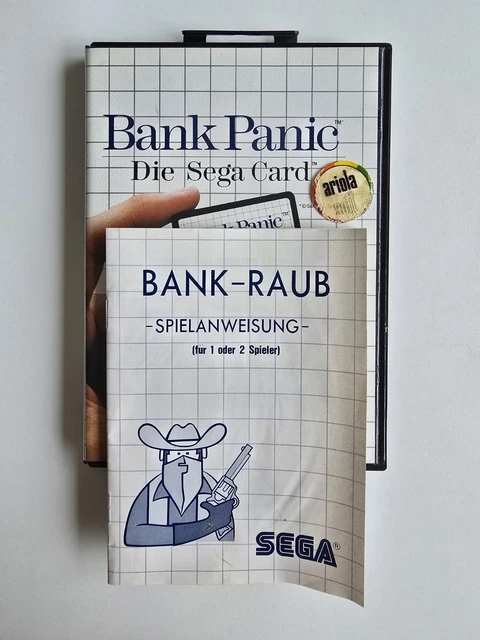 Jeu BANK PANIC Sega Master System - Très Bon État, Sans Notice - Collector Rétro