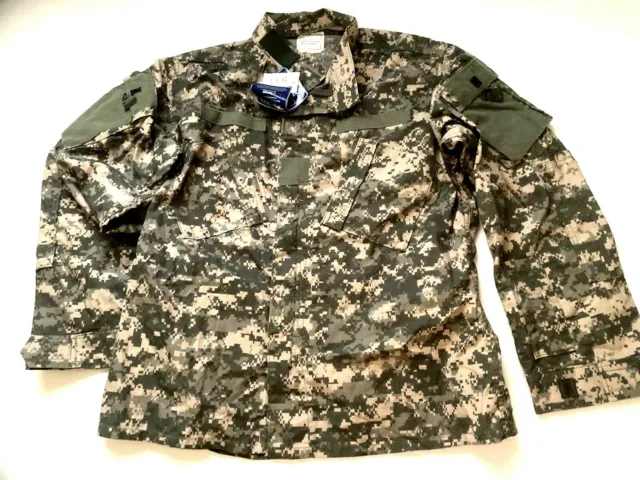 NWT US Military Issue  FR Army Combat  ACU Camo Coat Jacket SZ Large Reg