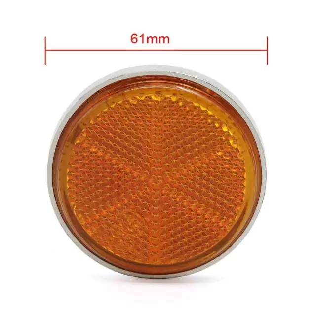 2Pcs Amber Front Fork Cover Reflector For Honda CB750 SL70 SL90 CL90 CL100 CB175