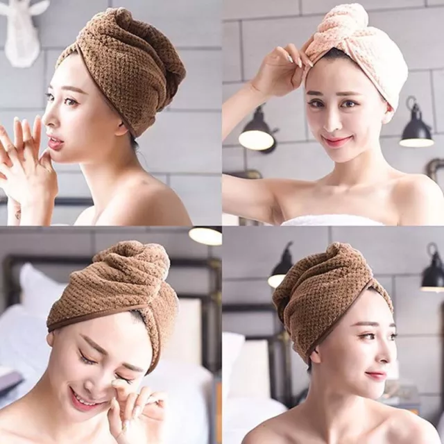 Magic Microfiber Hair Fast Drying Dryer Towel Bath Wrap Hat Quick Cap D7H