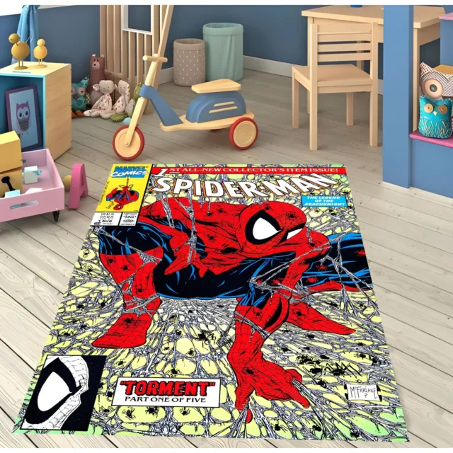 Spiderman Rug, Superhero Rug,Kids Room Rug, Gift Rug for Kids, Teen Room Rug