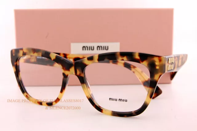 Brand New Miu Miu Eyeglass Frames MU 03UV 7S0 Light Havana For Women Size 54