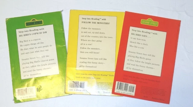 LOT OF 3 Vintage Sesame Street 