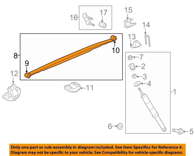 TOYOTA OEM 1218 Tundra Rear SuspensionLeaf Spring Assembly Left