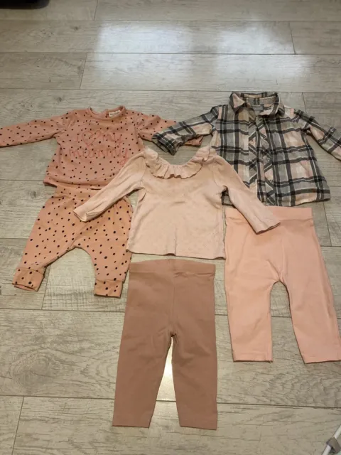 baby girl clothes 3-6 months bundle 3 X outfits Top  Leggings Tunic Dress