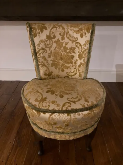 Vintage Velvet Bedroom Chair