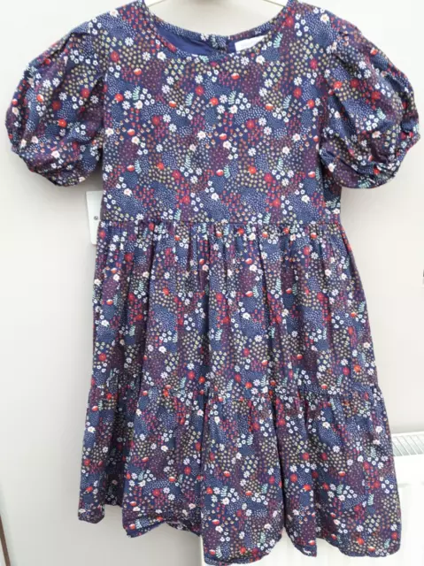 Debenhams Blue Zoo Girls Age 11-12 Floral Navy Lined Dress