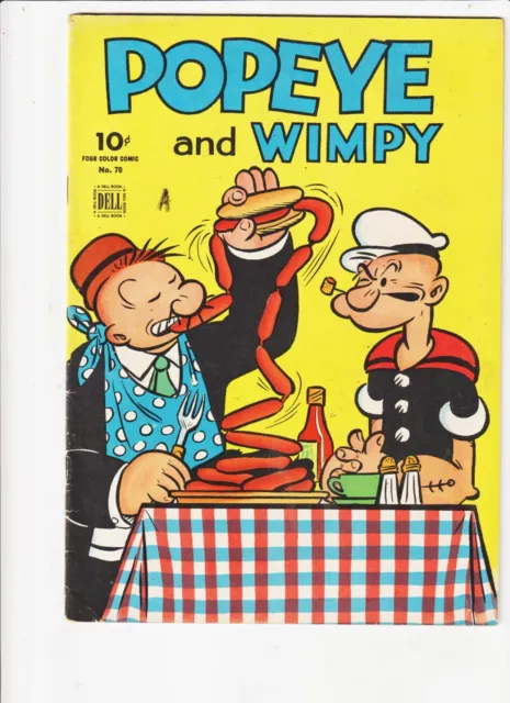 Popeye and Wimpy/FOUR COLOR 70  CARTOON COMIC  GOLDEN AGE/1945 Thimble Theatre