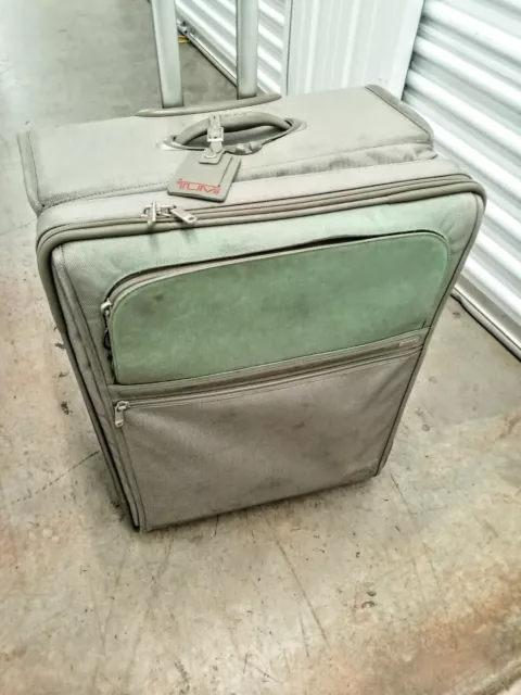 TUMI Large 26”x20”x11” Green Ballistic Nylon 2-wheel Rolling Suitcase ( 22026S4)