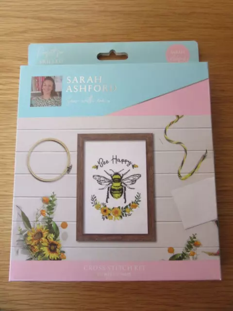 Sarah Ashford Cross Stitch Kit "Bee Happy" Craft Kit