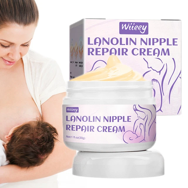 Crema de reparación de pezón de lanolina para lactancia materna hidratante cuidado calmante natural
