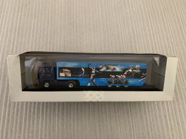 Mercedes-Benz Actros 1/87 Herpa | JO Athènes 2004 | Transport Olympique | Neuf