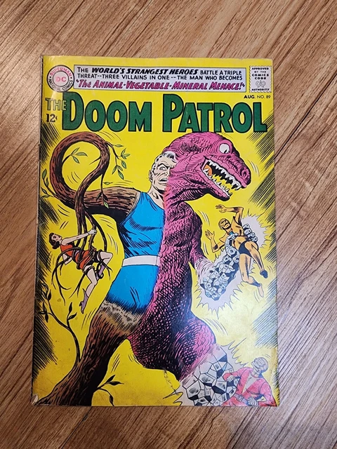 The Doom Patrol Comic Book No 89 Animal Vegetable Mineral Menace 1964