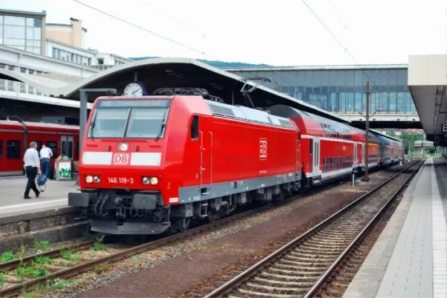 Photo  German Railway -  Db Adtranz Class 1461 No 146 119 At Heidelberg Hbf 6/11