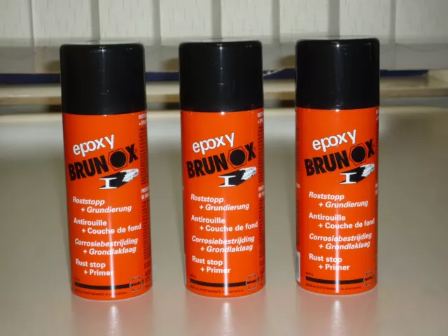 Brunox Epoxy 3 x 400 ML Spray Rostumwandler Rostsanierer Grundierer