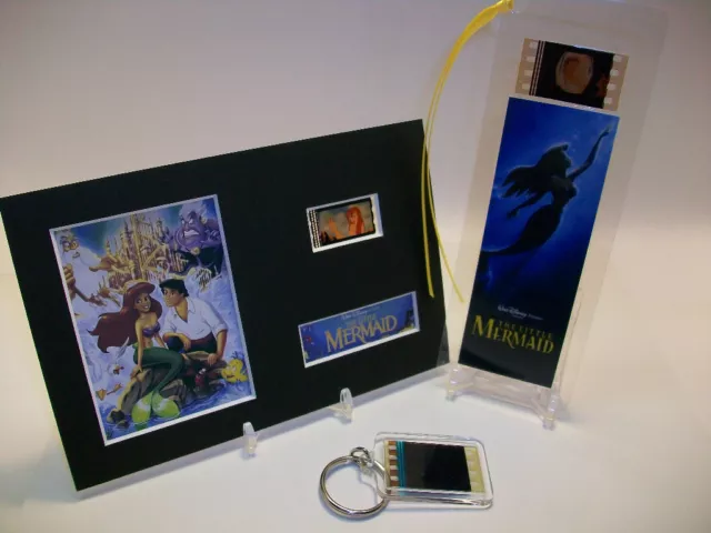 Little Mermaid Rare 3 Piece Movie Film Cell Memorabilia Collection Gift Set Lot