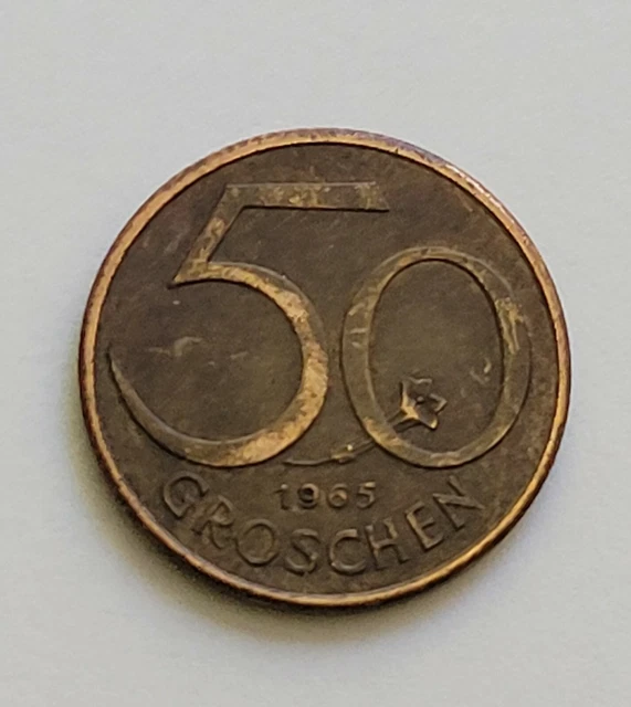 Austria 1965 - 50 Groschen  Coin - Austrian Shield - BT-059 2