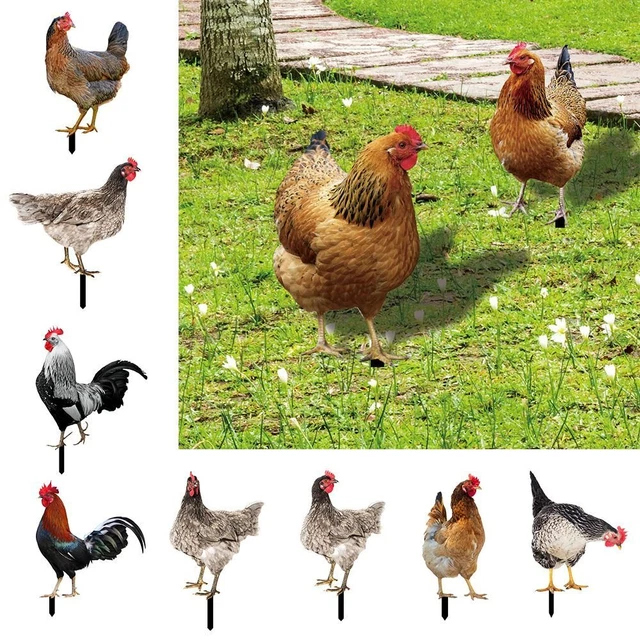 Rooster Statues Yard Art Decor Sculptures Chicken Decorations Garden Ornaments