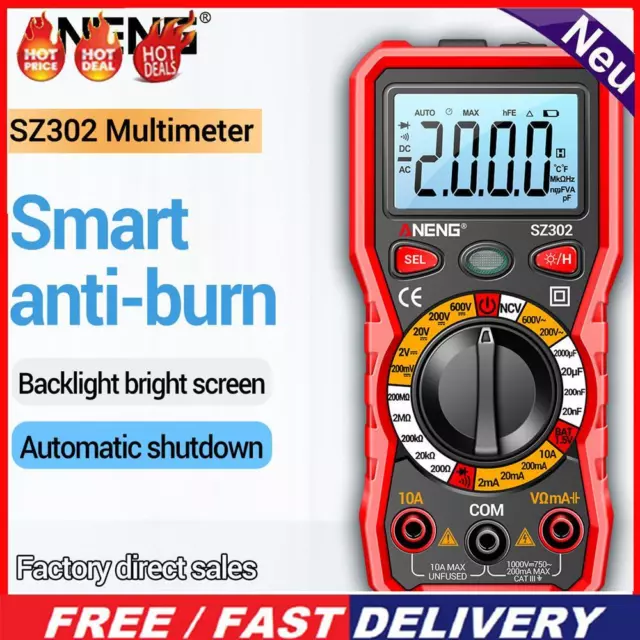 220V Digital Multimeter High Precision 2000 Counts Tester Meter Electrical Tools