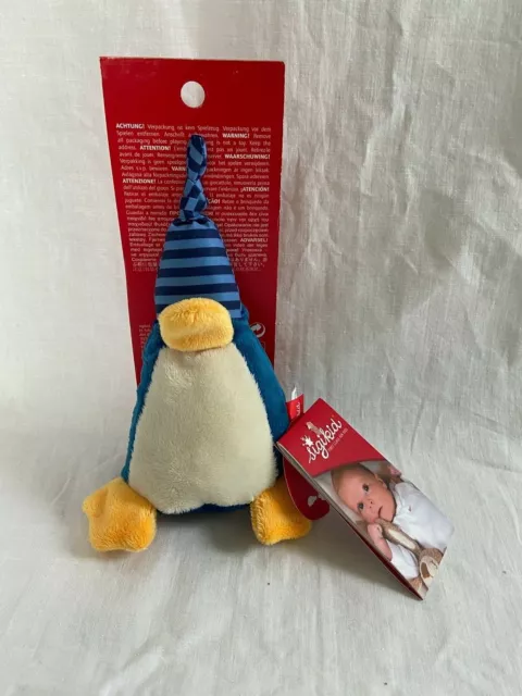 Sigikid Pinguin Stofftier Rassel Greifling Stofftier mit Etikett