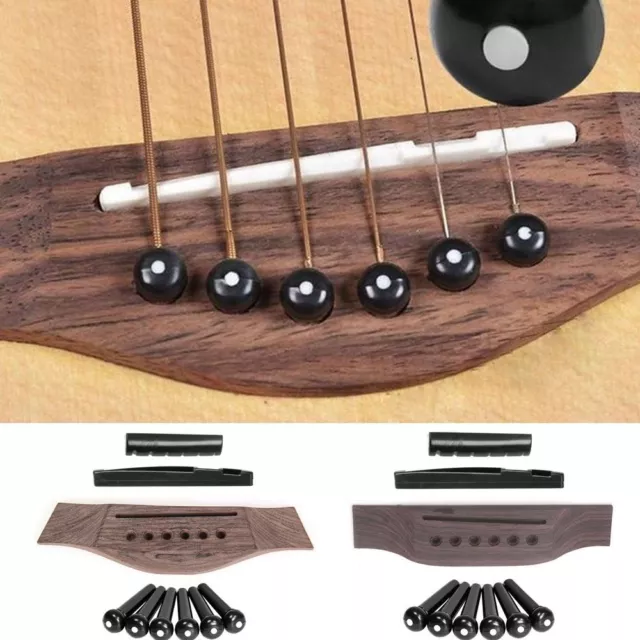 Accessories Guitar Tailpiece Wooden Bridge Fixed Saddle Improve Sound Quality