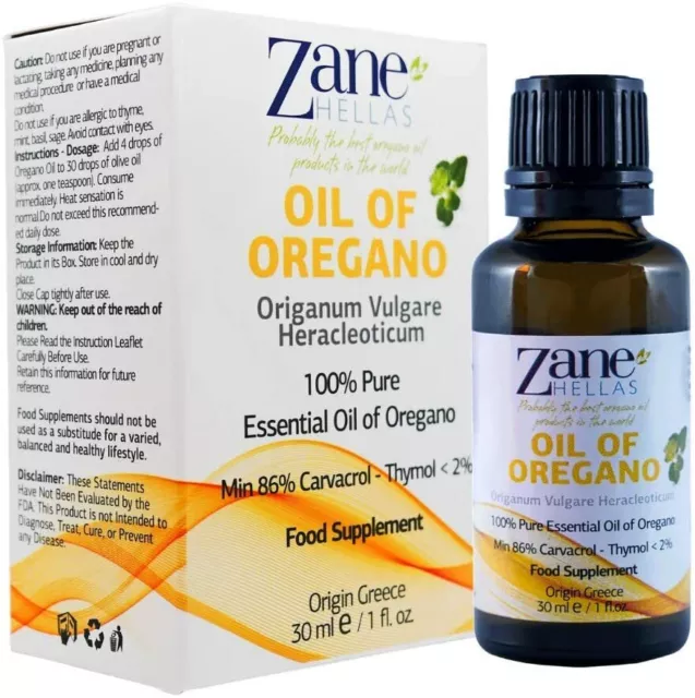 Oregano Essential Oil / Wild Organic / Greek Origin / Superior Quality / 30 ml