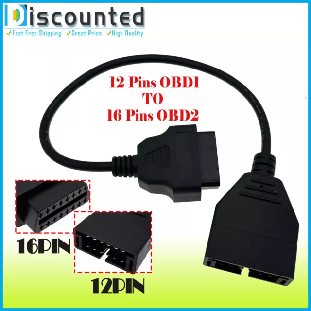 For TOYOTA Diagnostic Scanner 12 Pin OBD1 to 16 Pin OBD2 Convertor Adapter Cable