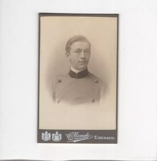 CDV Foto Herrenportrait mit Widmung / Adel / Jäger Eisenach 1909