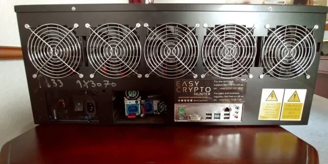 3 Crypto Mining Rigs, each with 9 GeForce RTX 3070 GPUs (27 GPU's combined) 