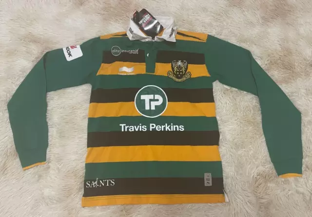 Northampton Saints 2010 - 2012 Rugby Union Shirt Burrda Sport New With Size XLB