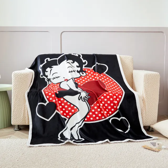 Betty Boop Super Soft Fleece Plush Throw Blanket 50"x60" , 60"x80"