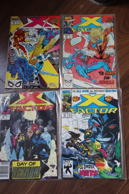 Marvel X-Factor 50 52 70 75 1990 - 4 Comic Set Run Lot VF Team Hot Bargain Rare