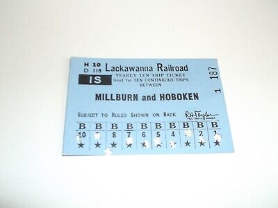 1961 Dl&W Delaware Lackawanna And Western Ticket Millburn New Jersey