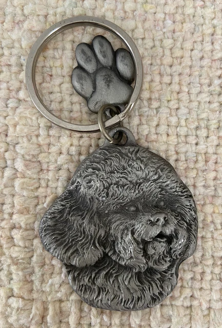Bichon Frise Head Pewter Keychain Fine Pewter USA