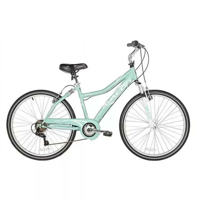 WOMEN S 26 AVALON Hybrid Comfort Bike 7 Speed Full Suspension Light Green 239.95 PicClick