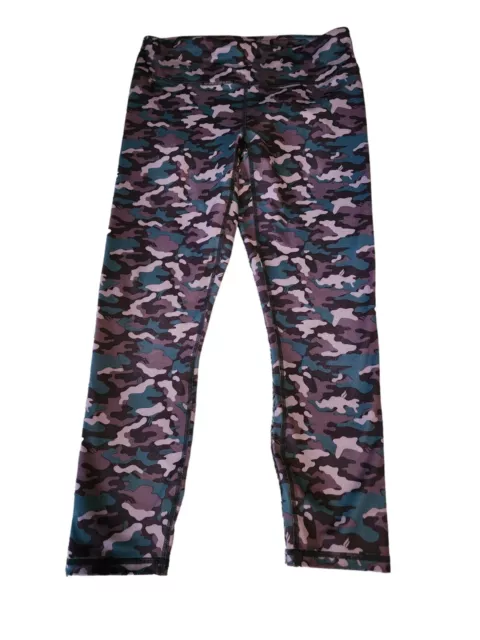 FABLETICS WOMENS POWERHOLD Cropped Amethyst Camo Print Leggings Size Large  $24.99 - PicClick
