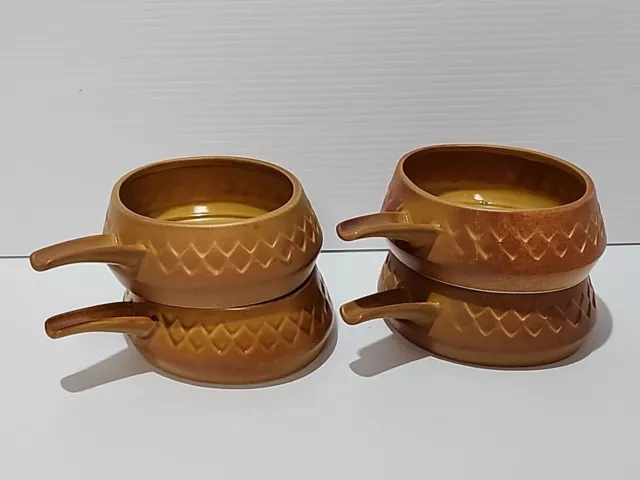 Set of 4 Vintage Diana "Nefertiti" Ramekins Australian  Stoneware Pottery (B2)