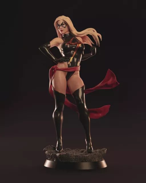 Ms Marvel Resin Statue Marvel Statue Sexy Ms Marvel Gift Figur Pre-Order