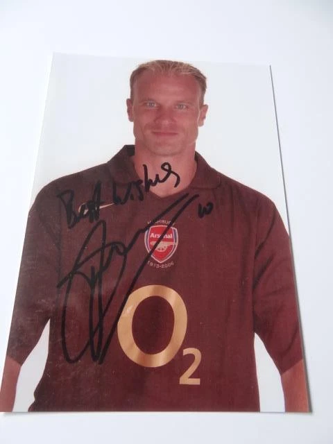 Arsenal FC legend Dennis Bergkamp 2005-06 last season signed re-print photo