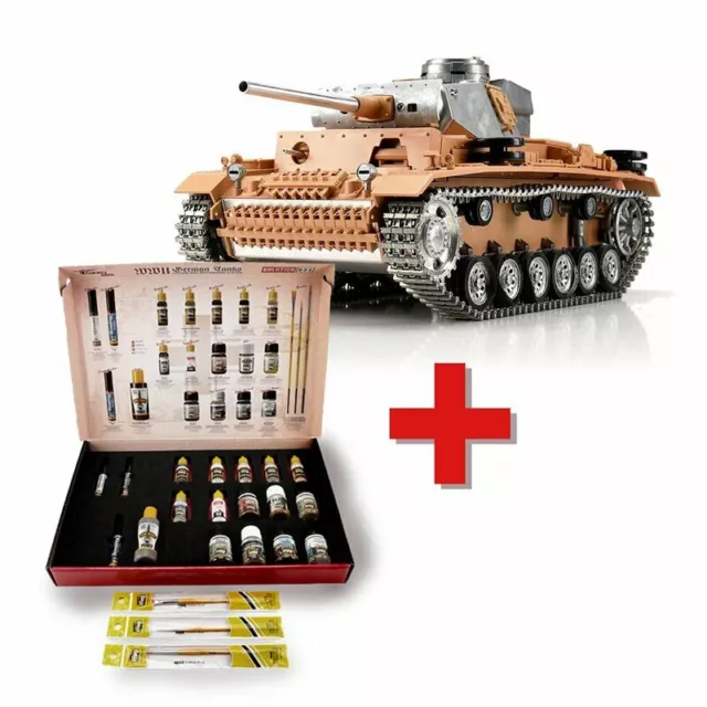 Torro 91106-UP - 1/16 RC Panzer III non Peint Ir + Solution Box - Neuf