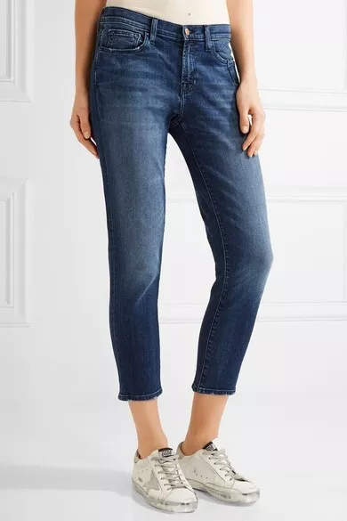 New $240 J Brand Womens Size 24 Sadey Cropped Distressed Slim Boyfriend Jeans 3