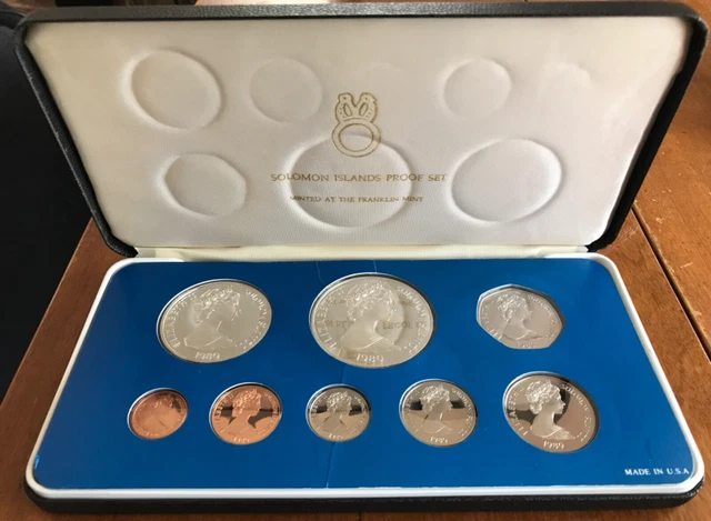 Franklin Mint 1980 Solomon Islands Proof Set Uncirculated