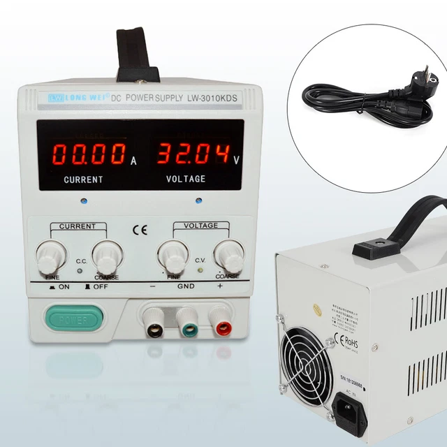 30V 10A ADJUSTABLE DC Power Supply Precision Lab Variable single output ...