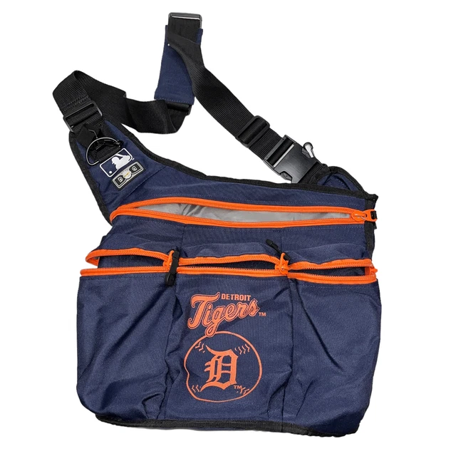 Diaper Dude Detroit Tigers Over The Shoulder Diaper Bag for Dads Blue Orange