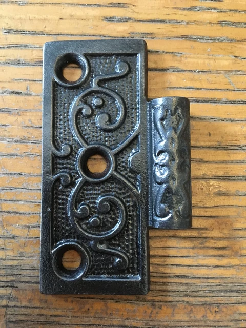 Antique Cast Iron Door Hinge, Left Half Only - 3" x 3"