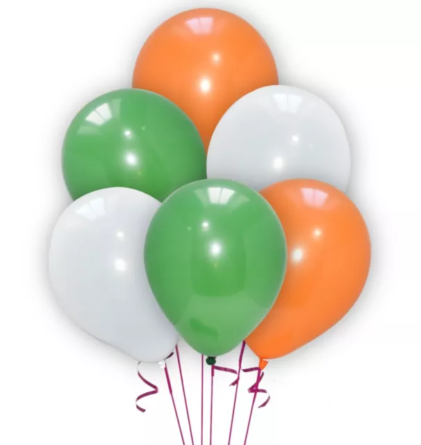 30X Balloons St. Patrick Day Irish Ireland Latex Orange White Green Ballons Deco